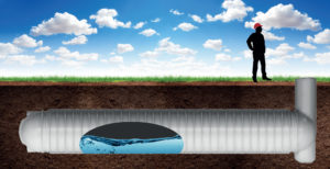 Image showing stormVAULT stormwater management tank under the ground.