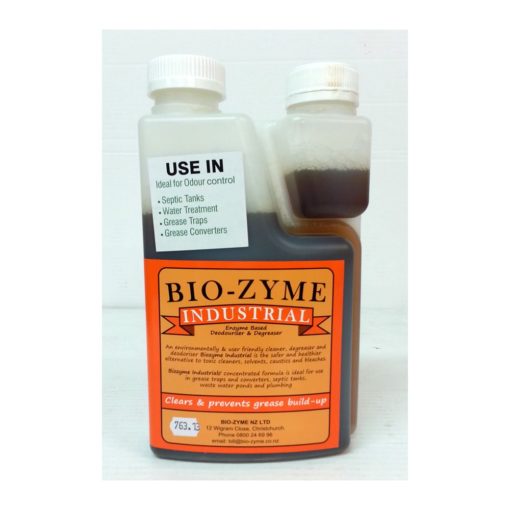 A Bio-Zyme Industrial 1 Litre bottle of biozyme concentrate on a white background.